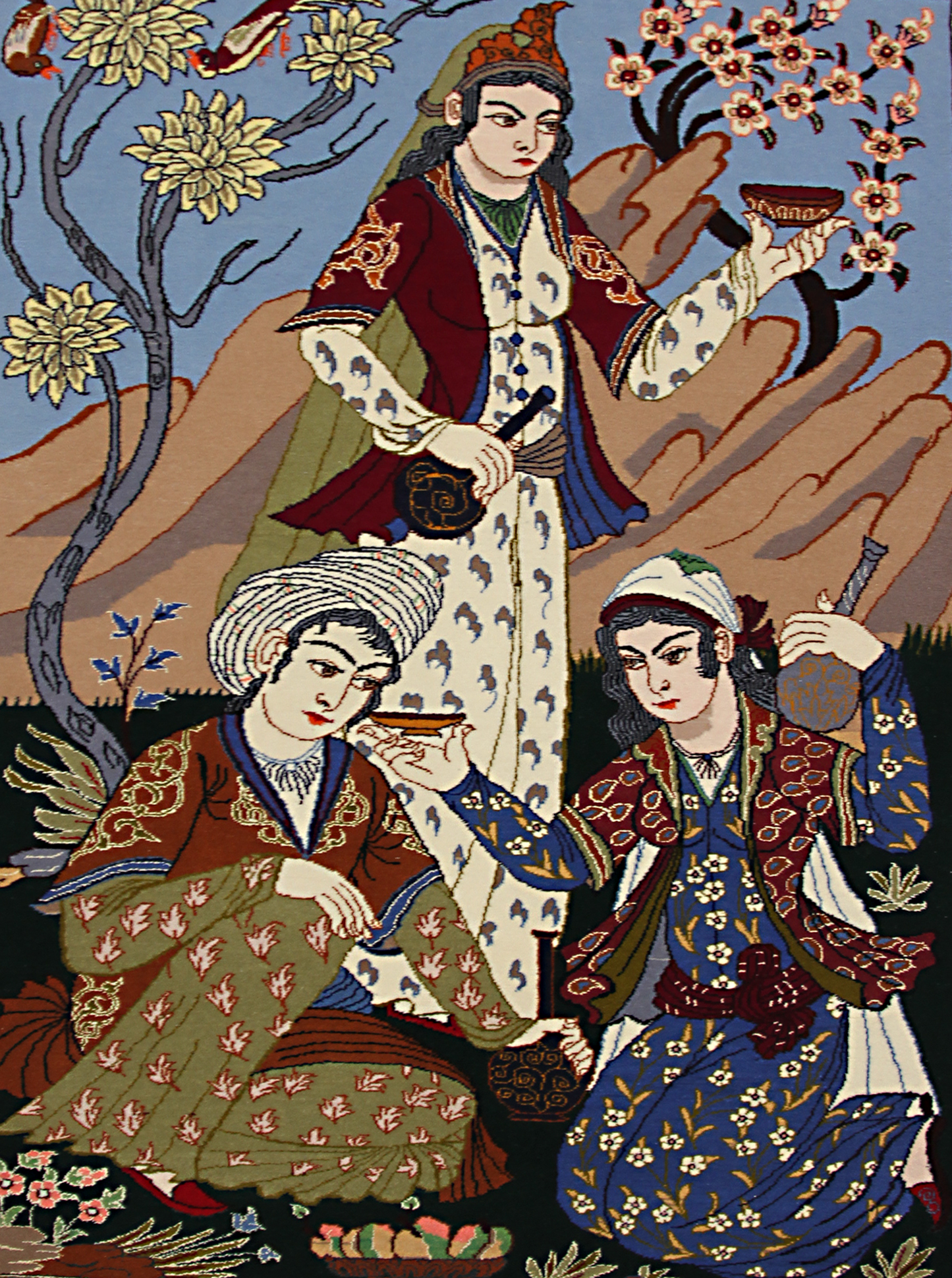 Persian carpet, item number 7482, 100x69cm