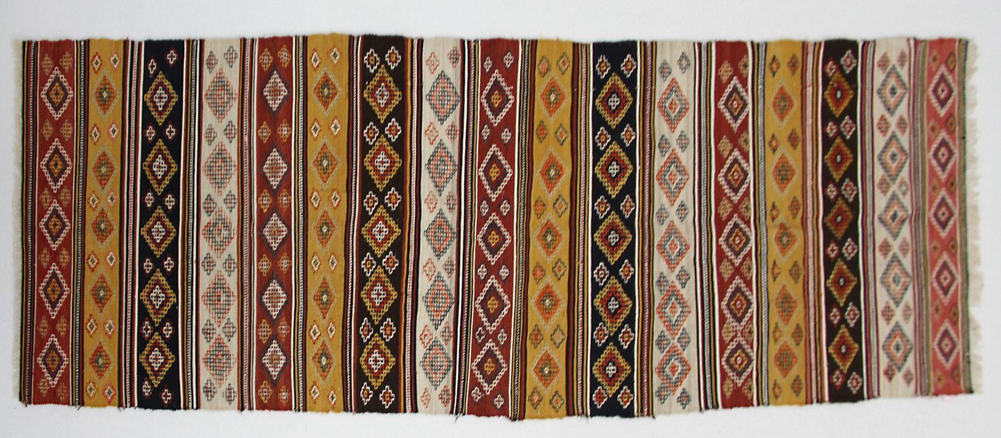 Kilim carpet, piece number K1136, 200x50cm
