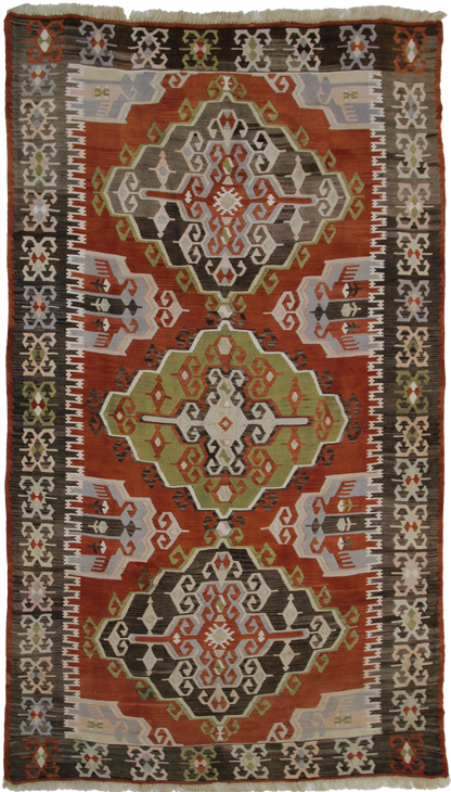 Kilim carpet, piece number K30, semi-antique, 286x163cm