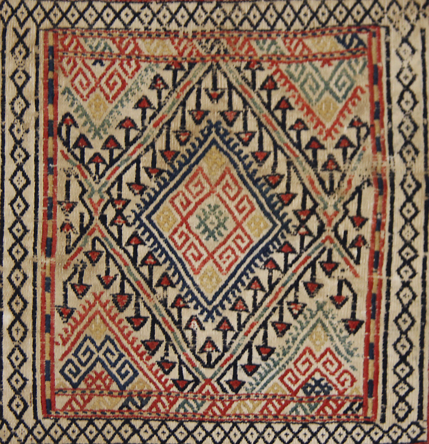 Kilim carpet, piece number K4308, 46x43cm